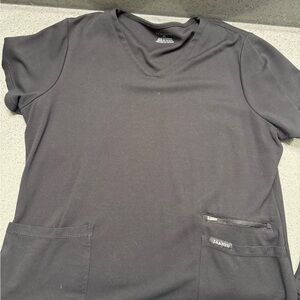 Jaanuu Women’s Charcoal V-Neck Scrub Tee